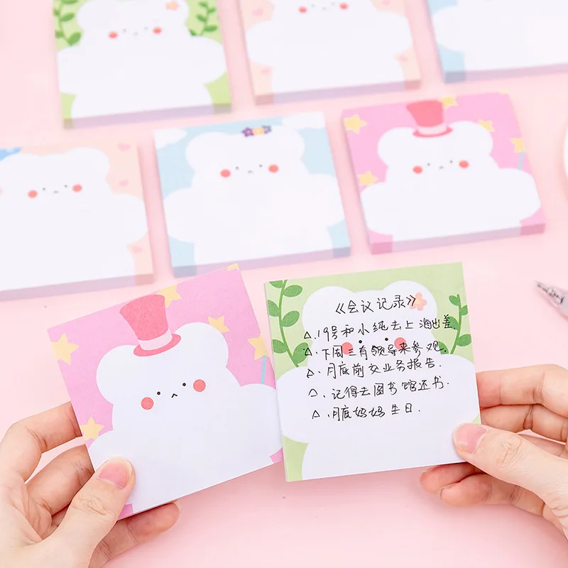 Милые Мультяшные блокноты для записей бумажные стикеры канцелярские