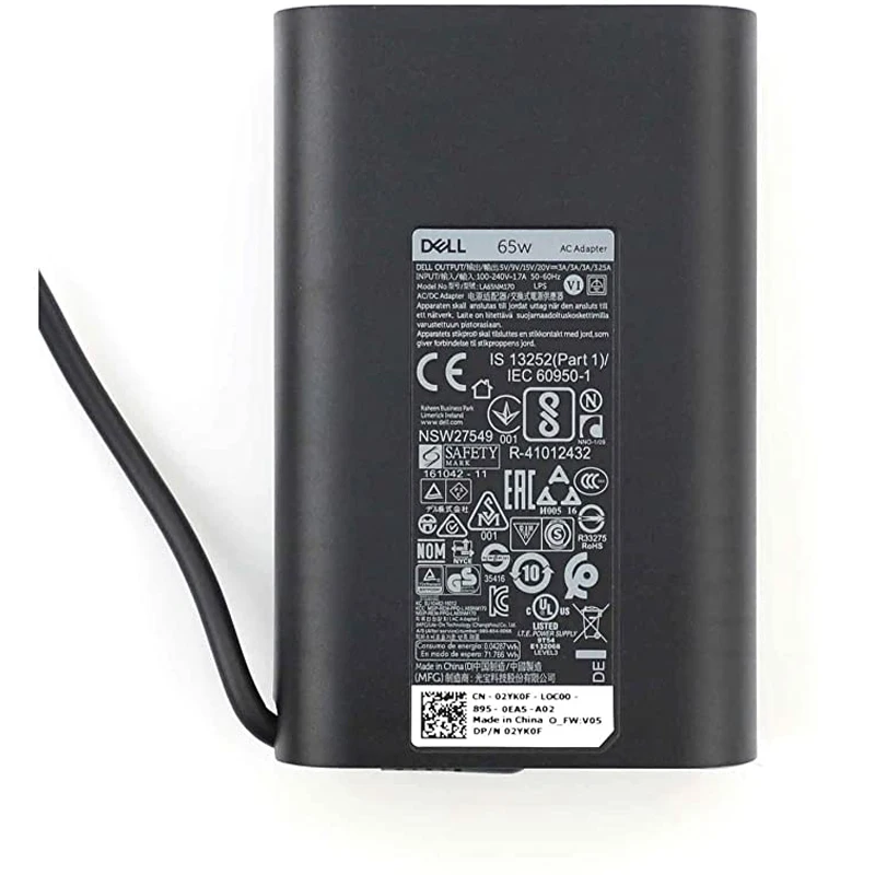 Новый оригинальный адаптер переменного тока 65 Вт type c Latitude для Dell XPS 13 9360 9365 2 в 1 9370