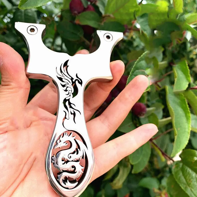

2020 new high-quality field hunting stainless steel slingshot and rubber band for outdoor practice shooting slingshot