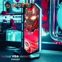 customizable gpu bracket vertical 12v5v aura colorful video card holder customize vga support chassis watercooler custom mod