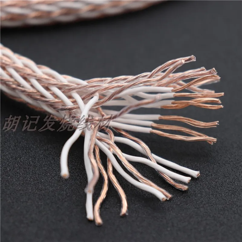 AHSY AudioHIFI DIY Hi-end 24 core щит 8n монокристаллический медный 11 мм Динамик CablePower провода аудио кабель провод adaper