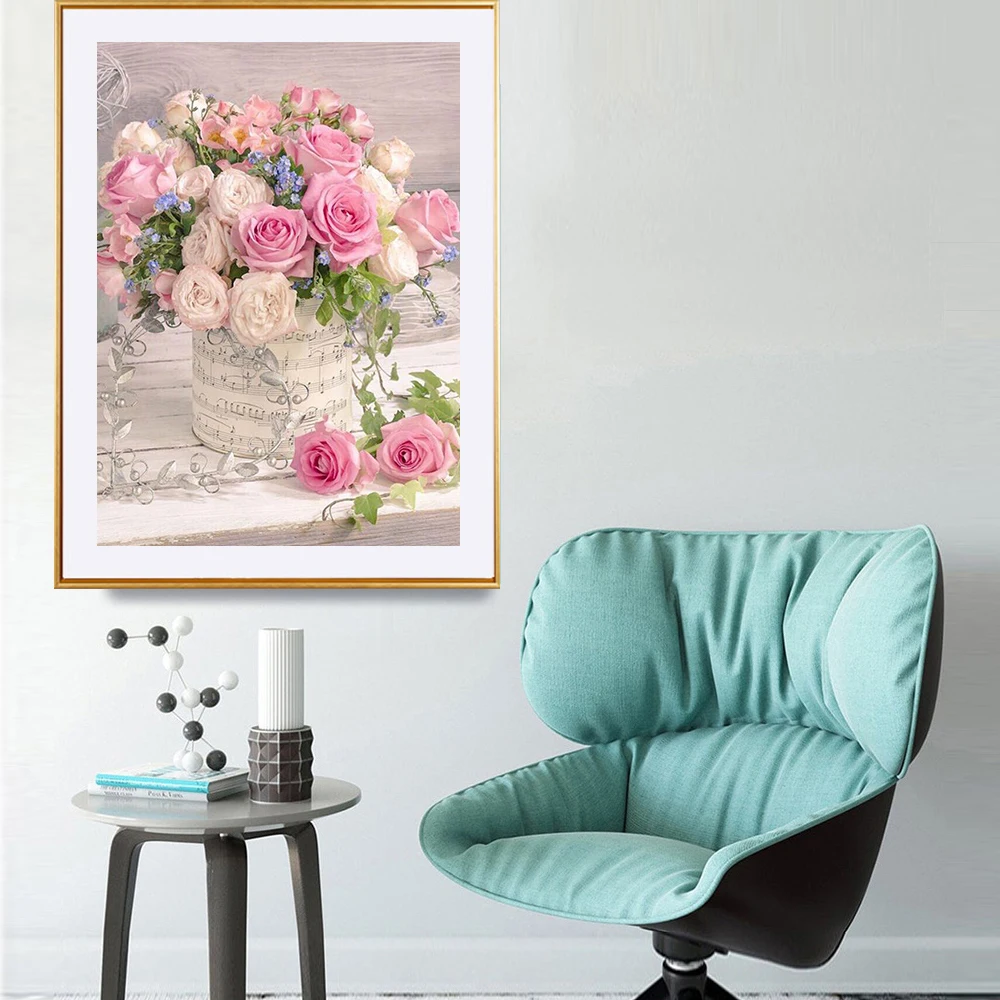 5D алмазная живопись Полный Круглый цветок Набор для вышивки крестиком вышивка