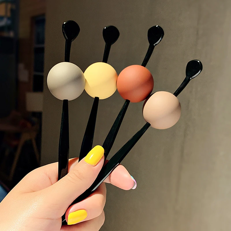 Женские палочки для волос карамельных цветов Милые простые с шариками круглые