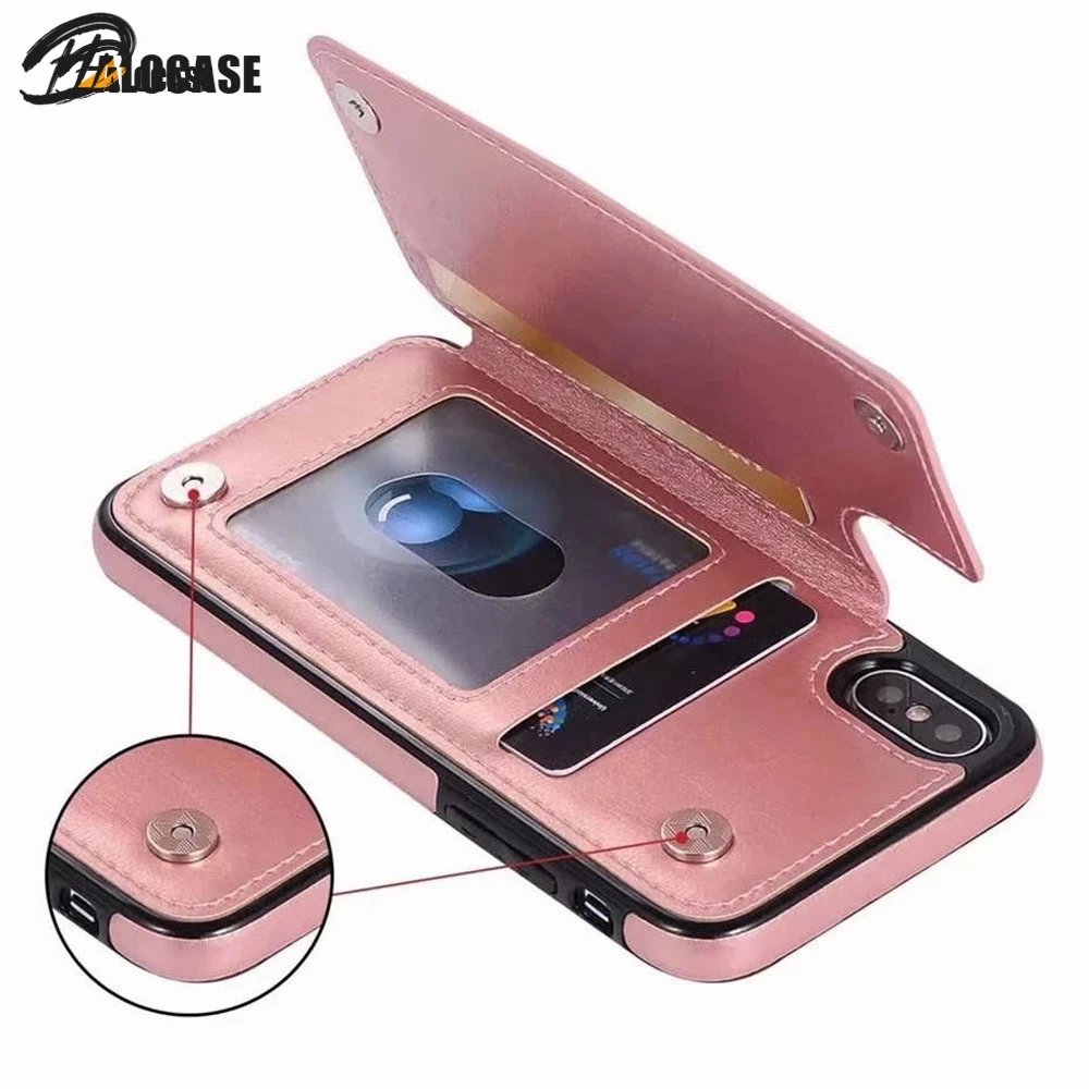 

Card holder Phone Case For Samsung Galaxy S21 S20 FE Note 10 9 8 20 Ultra S10 S9 S8 Plus S10E S7 edge Leather Wallet Cover