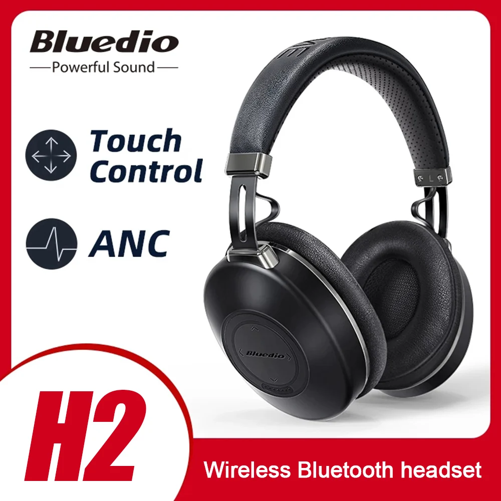 

Наушники Bluedio H2 Bluetooth 5,0 с шумоподавлением, гарнитура с микрофоном, Беспроводные спортивные наушники для игр, бега, поездок