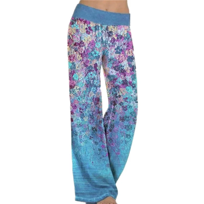 

Casual Loose Lady Pants 2021 Female Loose Print Yoga Wide Leg Sports Pants Sport Women Fitness Outdoor Spring Woman Clothing