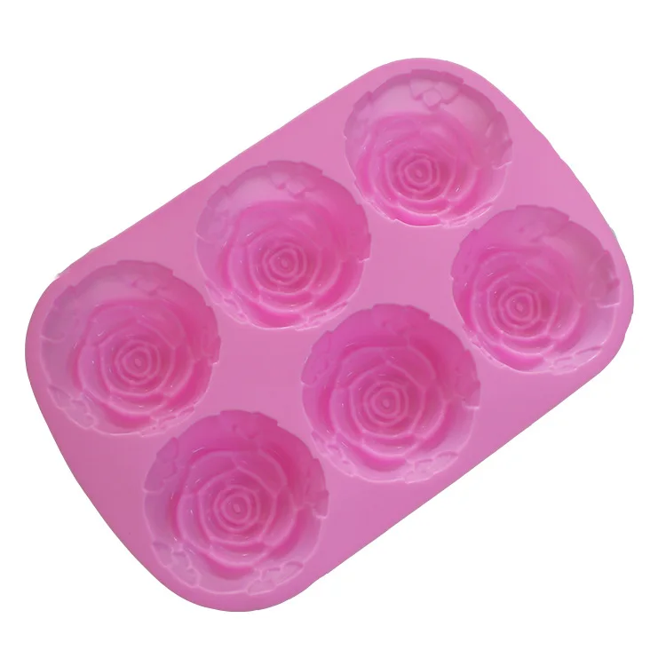 

DIY Baking Mold Rose Flower Cartoon Candy Cake Handmade Soap Jelly Silicone Chocolate Mold Easy To Clean Baking Tools