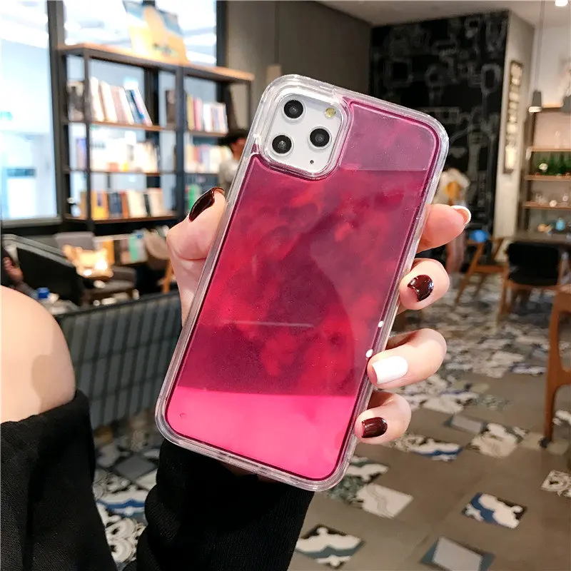 Светящийся песочный жидкий блестящий чехол для Samsung GALAXY S7 S6 Edge S9 Plus S10 S10E Lite Note 8 9 10
