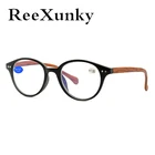 Новинка 2021, винтажные очки для чтения унисекс, модные маленькие женские очки с защитой от сисветильник и прозрачными линзами, увеличительные очки UV400