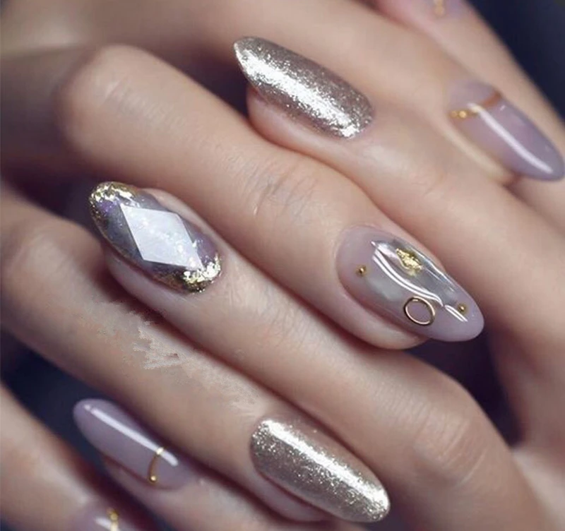 1 лист трафарет для ногтей с драгоценными камнями направляющие форма маникюра