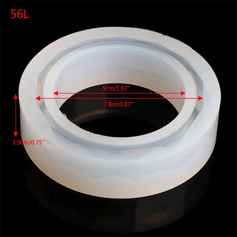 56mm Big Круглые силиконовые формы для браслет из бразильской смолы для изготовления ювелирных изделий своими руками литье формы ювелирные изделия инструменты - Цвет: 56mm Big