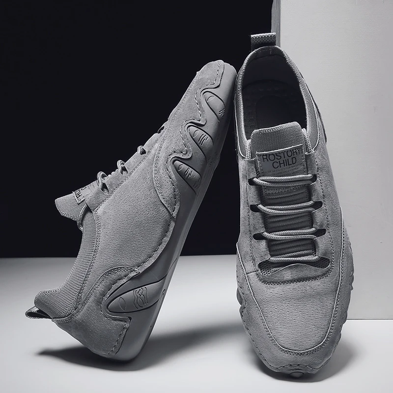 Men's Hiking Shoes Genuine Leather Non-slip Waterproof Sneakers Spring Trekking Sneakers Outdoor Travel Climbing Sports Shoes