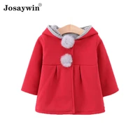 children clothing autumn winter jacket for girls kids long sleeve 3d rabbit ears baby coat for girls toddler hoodies outerwear