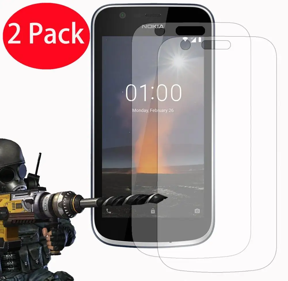 Nokia 1 2 шт протектор экрана для Nokia 1 TA-1066 TA-1047 закаленное стекло защитное стекло для Nokia 1 Plus TA-1111 TA-1123 TA-1127 TA - Цвет: Nokia 1