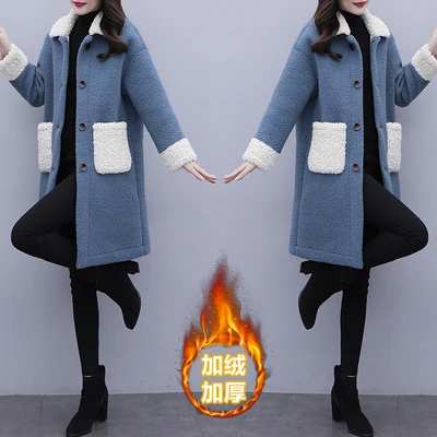 

Faux Fur Coat Woollen Women Coats And Jackets Winter Luxury Women's Clothing Casaco Feminino Korean Style Thick Warm Jacket