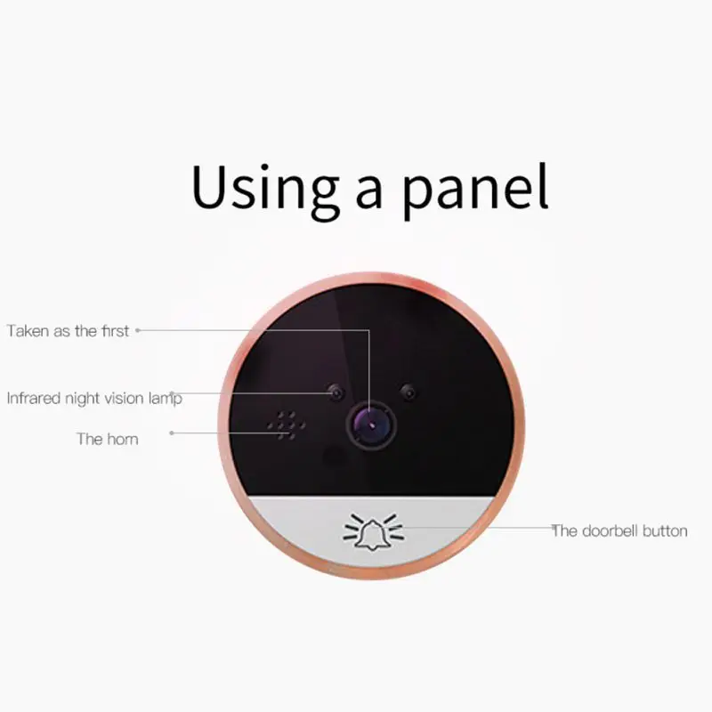 Цифровой дверной глазок ночного видения датчик движения WiFi Пульт дистанционного