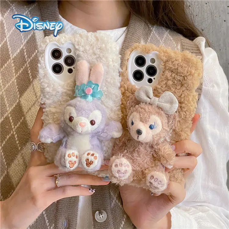 

Disney Cartoon Plush Doll Phone Case for iPhone 13 13Pro 12 12Pro 11 Pro X XS Max XR 7 8 Plus Cute All Inclusive Back Covers
