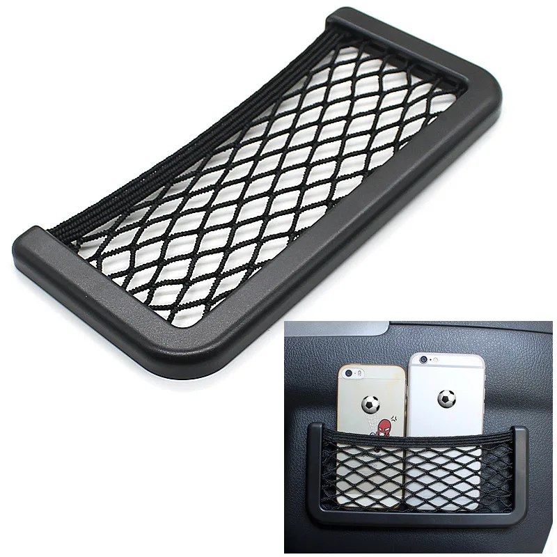

For Kia Ceed Borrego Forte Cerato Optima Car Seat Back Storage Net Bag Phone Holder Car Seat Mesh Organizer Pockets Trunk Net