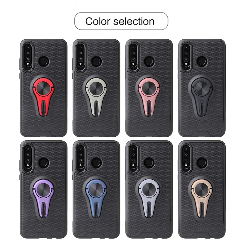 Чехол для Huawei P30 Lite Pro перстень выход воздуха подставка ПК + ТПУ чехлы телефонов
