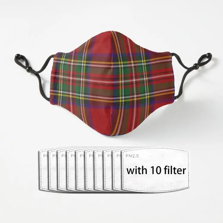 

Шотландская маска для лица, промышленная 3-слойная Ушная петля, фильтр для взрослых, гигиеническая утолщенная маска для лица для взрослых