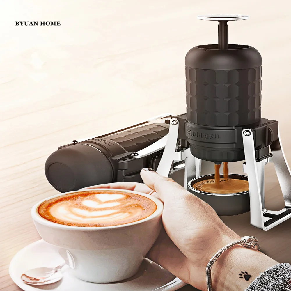 Супер Мини Портативная ручная кофеварка для эспрессо уличная кофемашина
