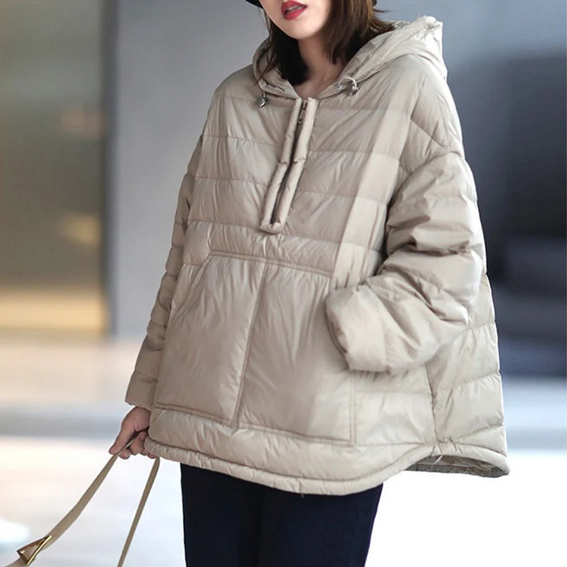 SEDUTMO Winter Oversize Duck Down Coat Women Hoodies Short Casual Warm Jackets Spring Pocket  Basic Parkas ED1471