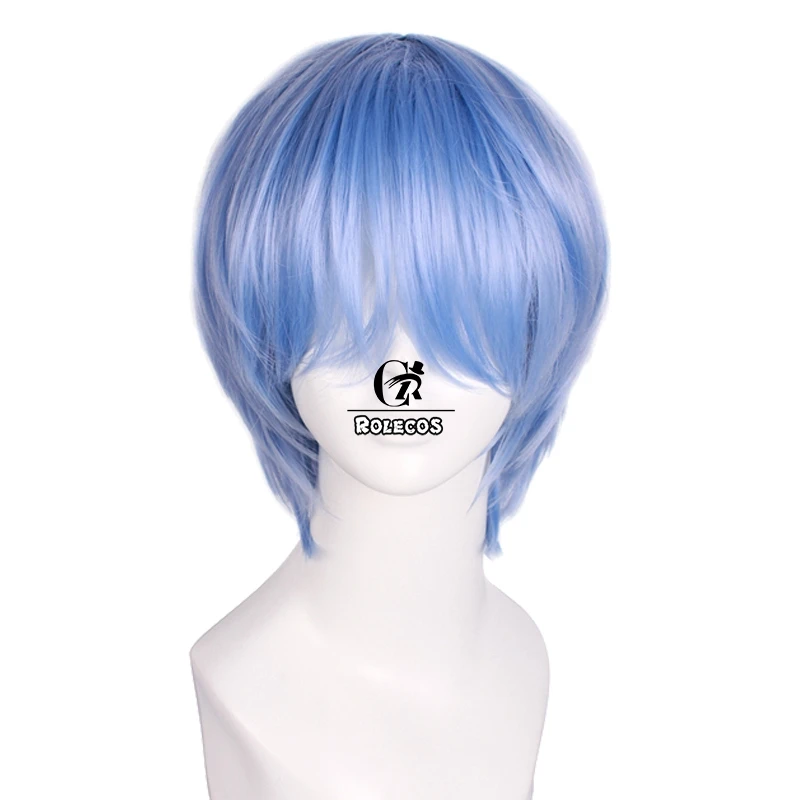 ROLECOS Ayanami Rei косплей парик Аниме EVA Косплей женский синий головной убор