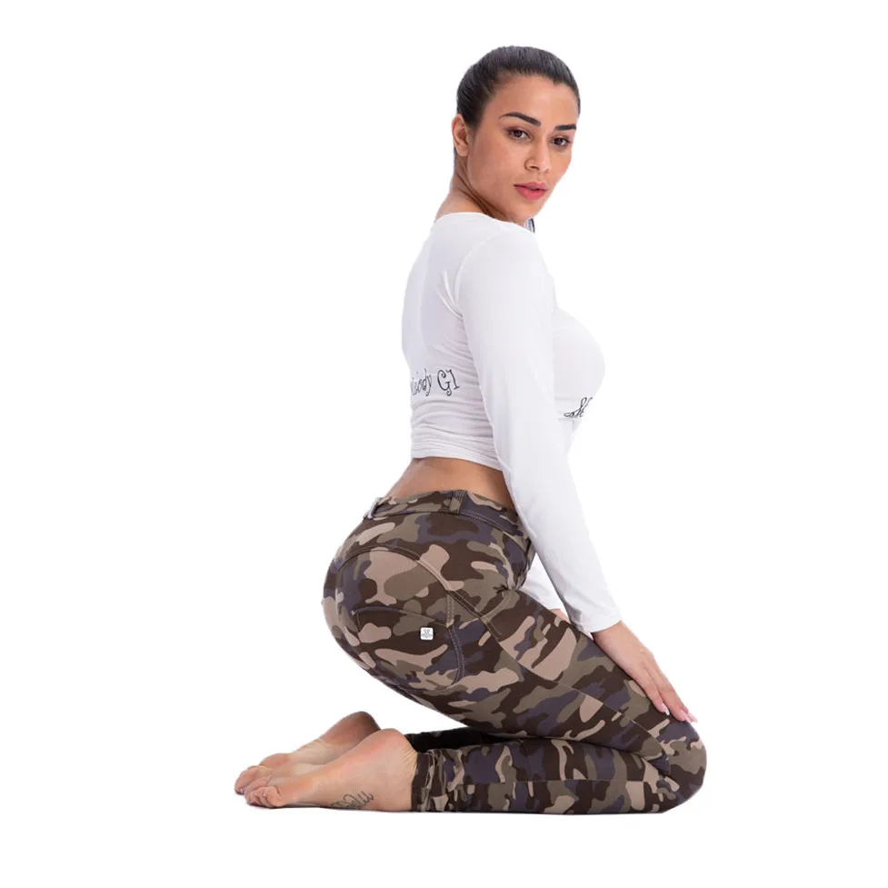 

Melody Womens Workout Pants Camo Gym Fitness Pants Military Camouflage Skinny Leggings Sports Compression Pants Full Length