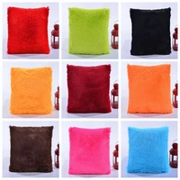 pillow case 4343 cm short plush furry cushion cover throw pillow case home bed room sofa decor home textile