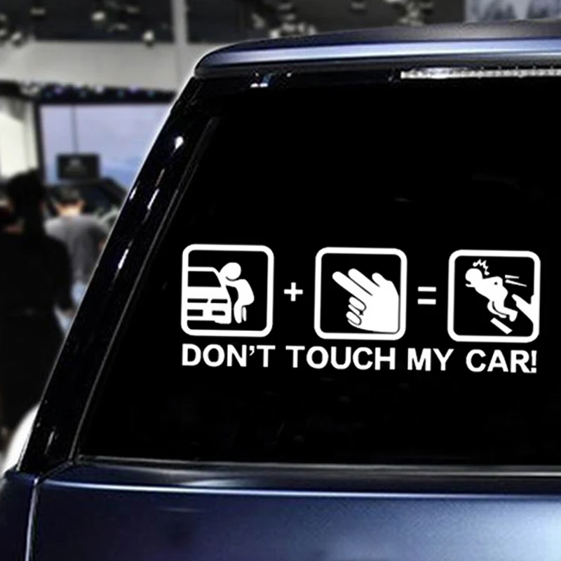19x6 см забавная наклейка для автомобилей авто не трогайте мой автомобильный ПВХ
