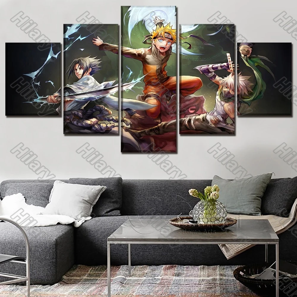 

Naruto Anime Sasiki Sasuke Canvas Painting 5Pcs Poster Wall Art Customizable Decoration for Living Room and Bedroom Frameless