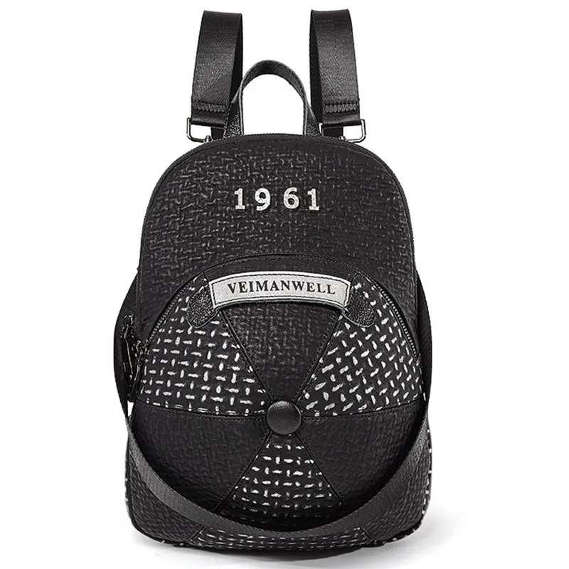 

Women Backpack Genuine Leather Anti-theft Shoulder Bag Fashion Personality Hat Bag Young Girl Schoolbag High Quality Travel Bags