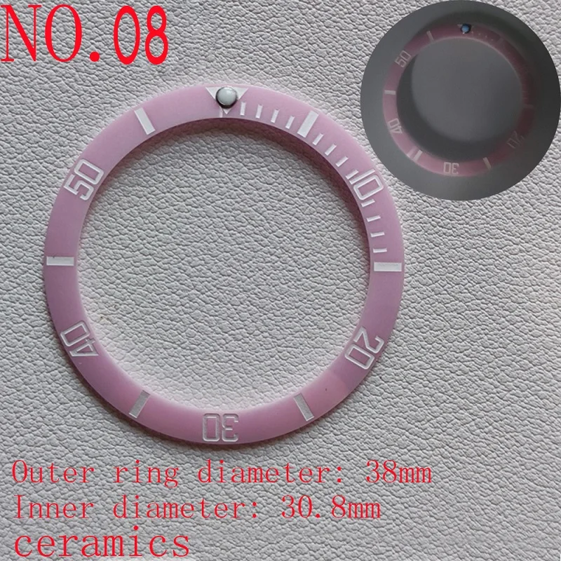 Керамическая рамка подходит для мужских часов 40 мм SUB или GMT внешний диаметр 38