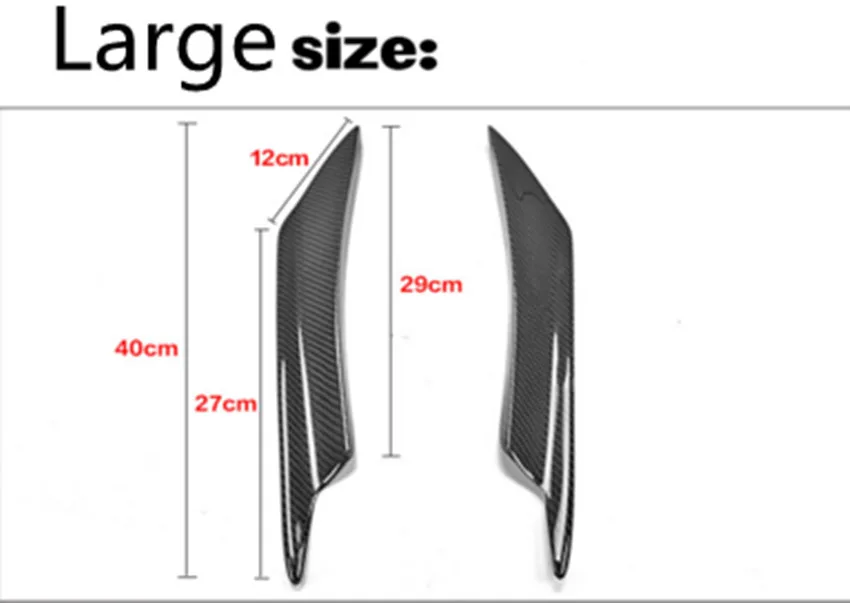 4 шт. углеродное волокно передний бампер сплиттер ребра Canards сплиттеры для Opel Astrah