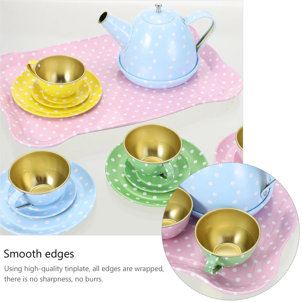 

1 Set/15pcs Tableware Model Delicate Children Tea Ware Mini Kitchen Kit