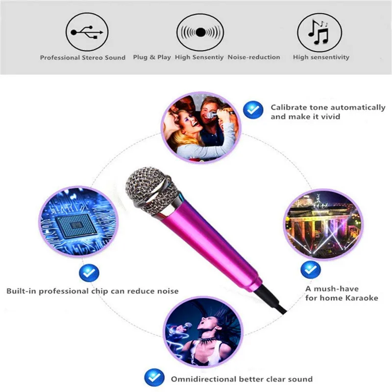 Мини микрофон проводной 3 5 мм аудио разъем для Samsung xiaomi Android мобильный телефон