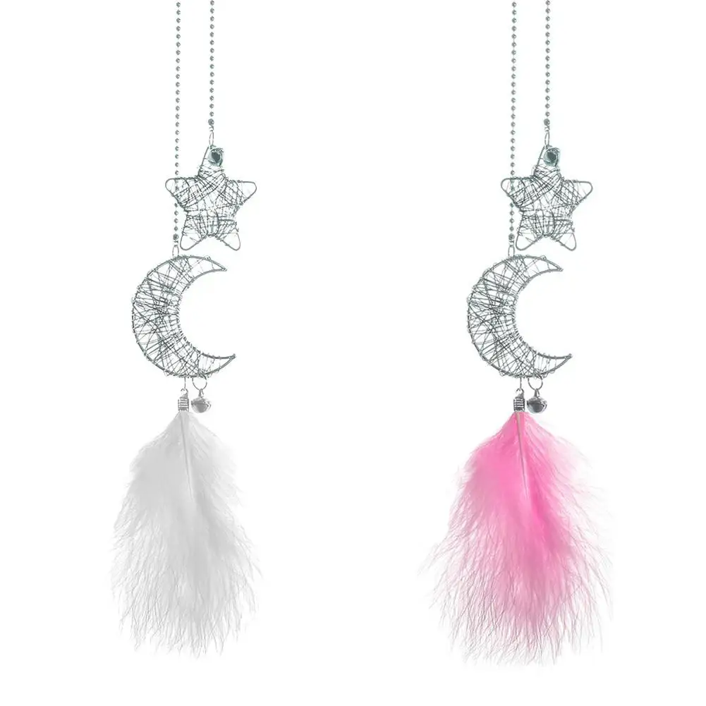 Мини полые с изображением луны и звезд перья Ловец снов Изысканная ручной работы
