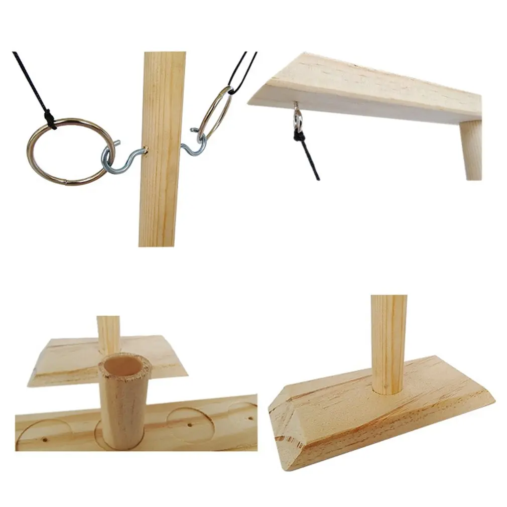 

Ring Toss Games For Adults Handheld Games With Shot Ladder Bundle Board Games Outdoor Wooden Ring Toss Hooks For Bars Home