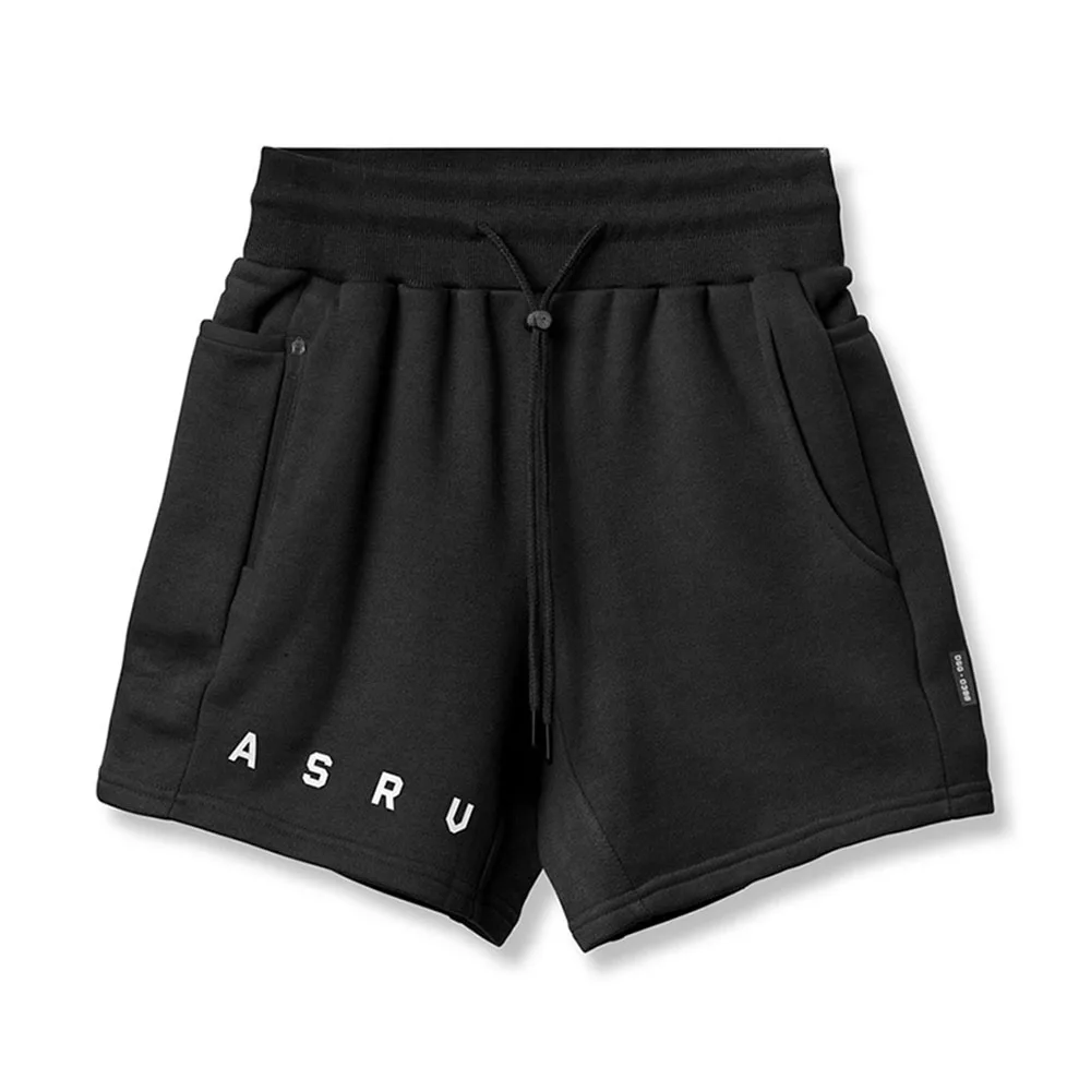 

Summer New Style Men's Sports Shorts Western Style Outdoor Loose Oversize Casual Letter Solid Color Elastic Waist