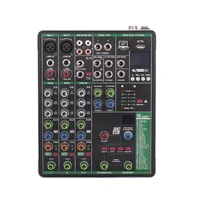 jayete mini 4 channel sound console dsp usb audio mixer record computer 48v power monitor aux paths plus effects 4 channels sou