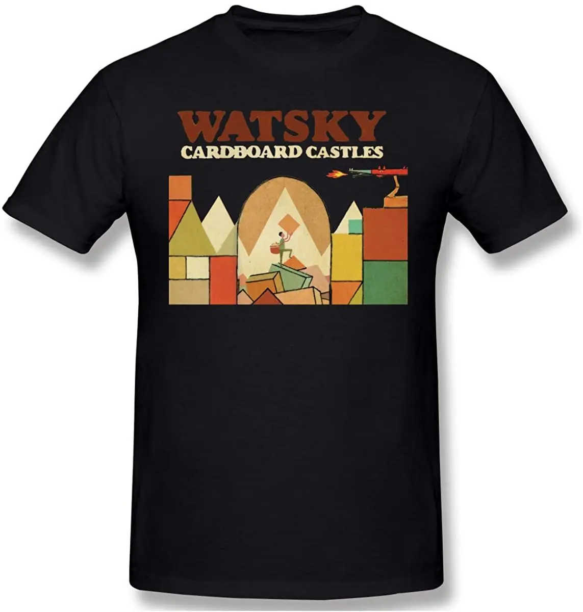 

Watsky Men's Comfortable Short Sleeve Shirts Crew Neck Personality Fashion T-Shirt
