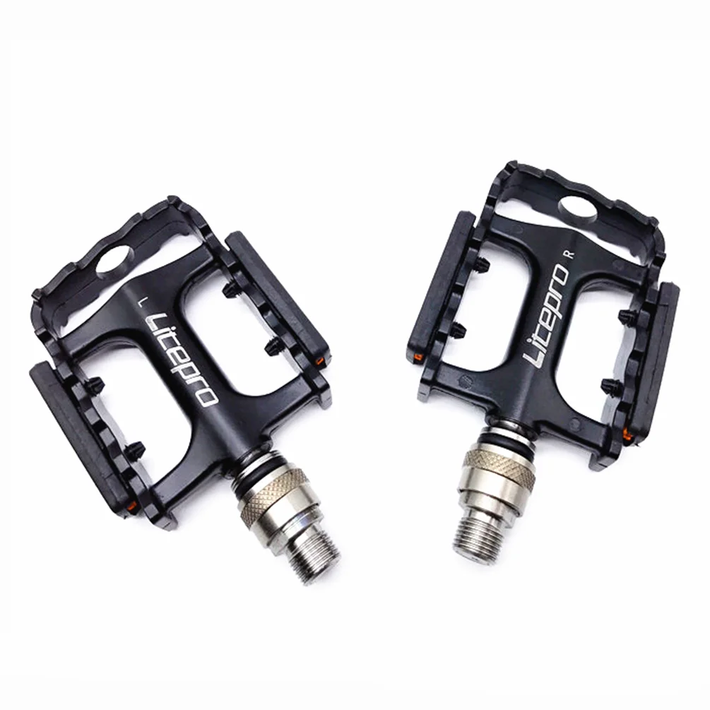 

Litepro Folding Bike Pedal For Brompton 3 Sealed Bearing Pedal Titanium Alloy Axle Bicycle Quick Release 412 Steel Axis Pedals