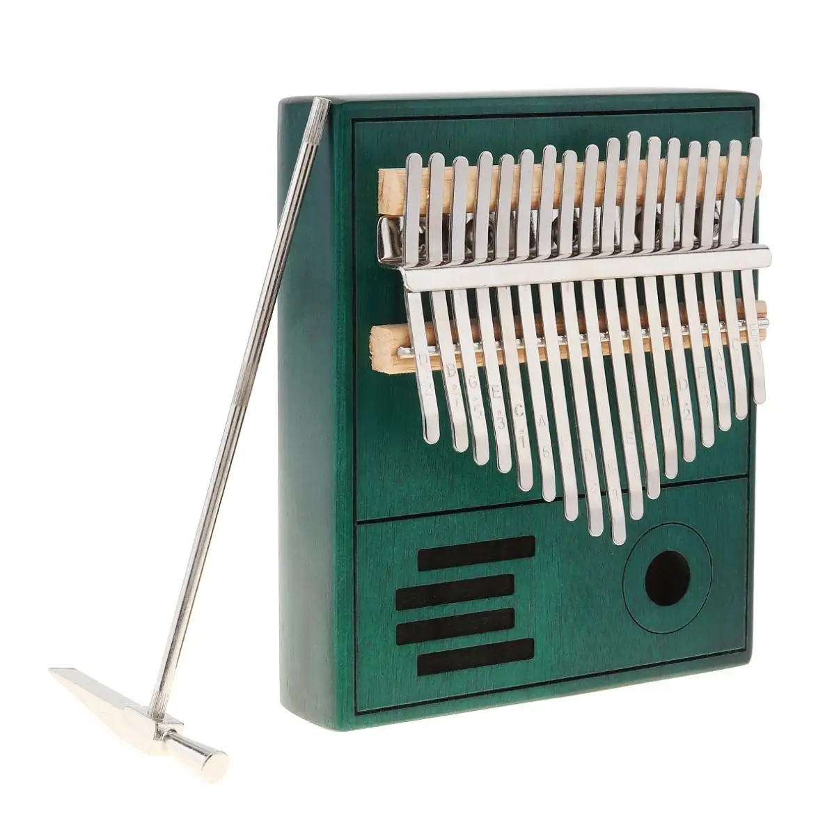

17 Key Kalimba Single Board Mahogany Record Style Sound Hole Mbira Mini Keyboard Instruments