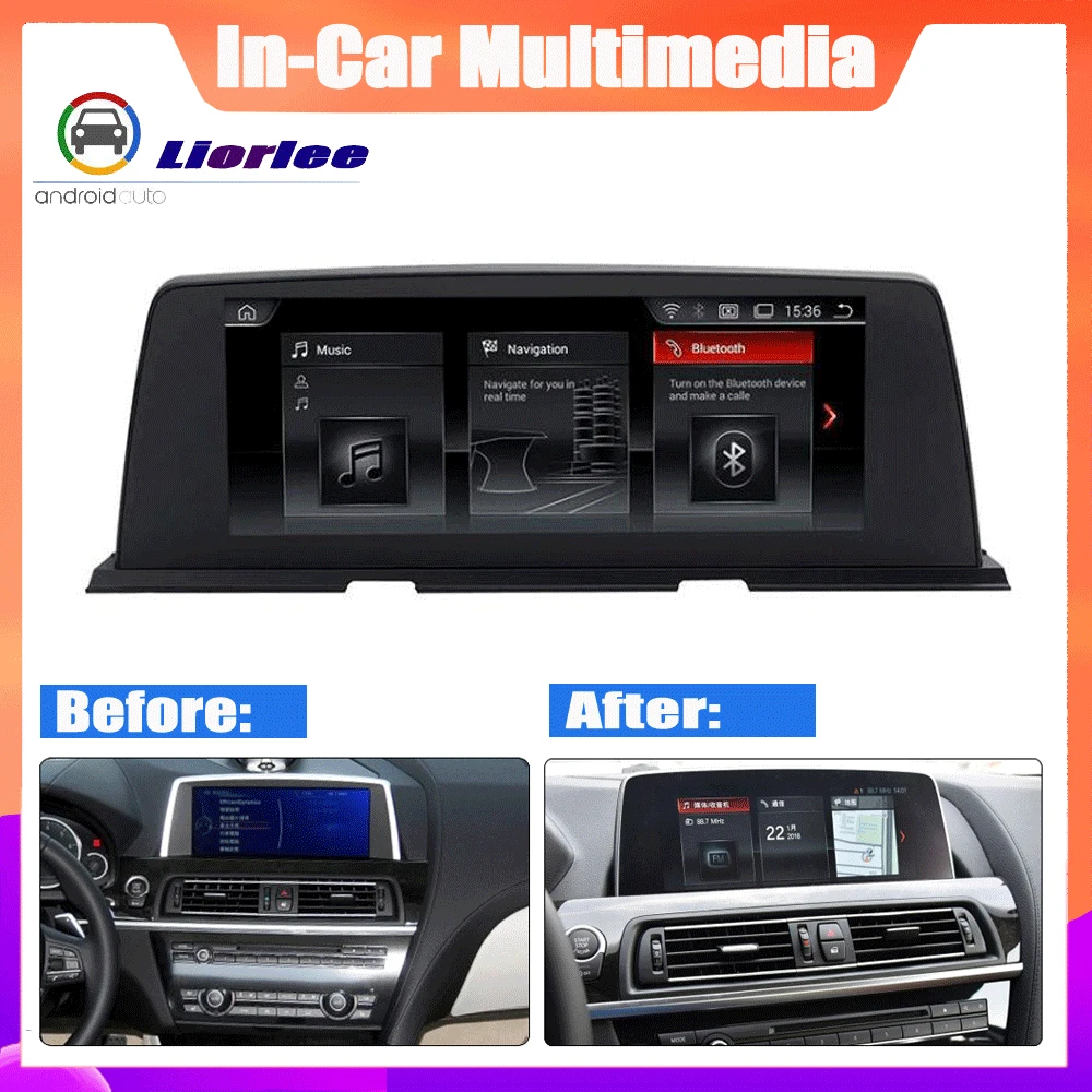 Обновленная система Android для BMW 6 серии 640i 650i 640d 2010 ~ 2012 HD сенсорный экран стерео