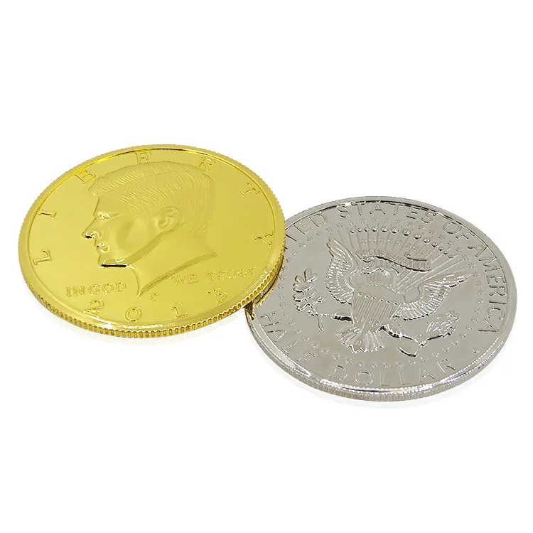 3 дюйма с двумя стрелами волшебное полотенце-Монета полдоллара волшебную уловку