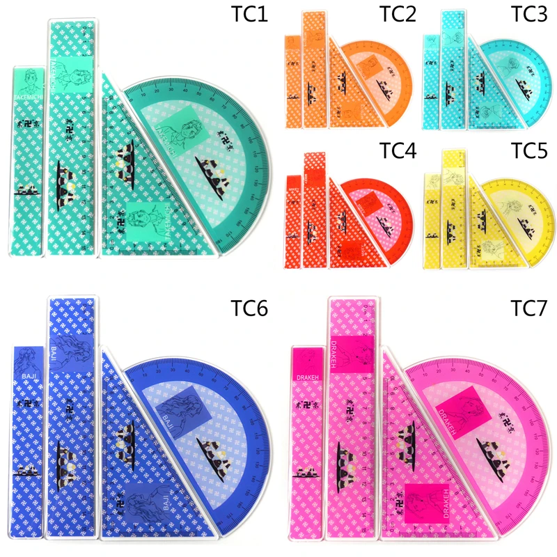 

4 шт./компл. акриловая линейка «мстители» из Токио, школьные канцелярские принадлежности, милые аксессуары, чертежные принадлежности, школь...