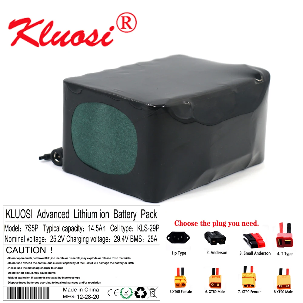 

Литиевый аккумулятор клуosi 7S5P, 25,2 В, 24 В, 29,4 а/ч, 15 а/ч