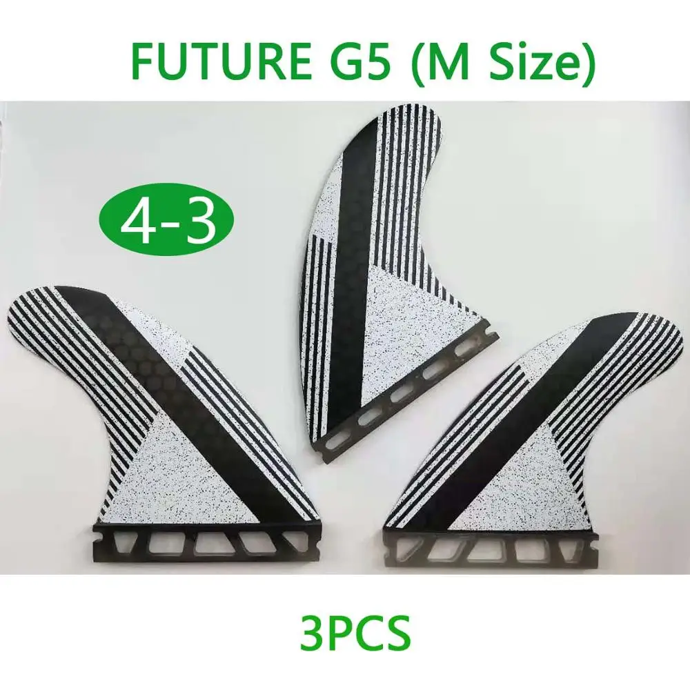 FCS2 G5 стеклопластиковые плавники для серфинговой доски 3 шт. Средний Подруливающее устройство Future Surfing плавники - Цвет: 4-3 Future