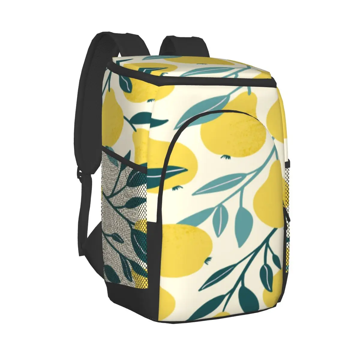 

Большая сумка-холодильник Thermo коробка для ланча и пикника, изолированный рюкзак с грушей и листьями, охлаждающая переноска, Термосумка чере...