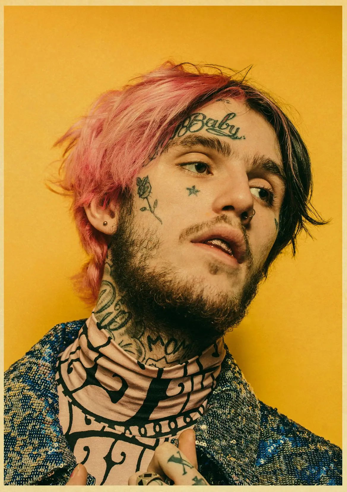 Постер в стиле хип хоп рэпер Lil Peep настенный стикер s винтажный постер принты
